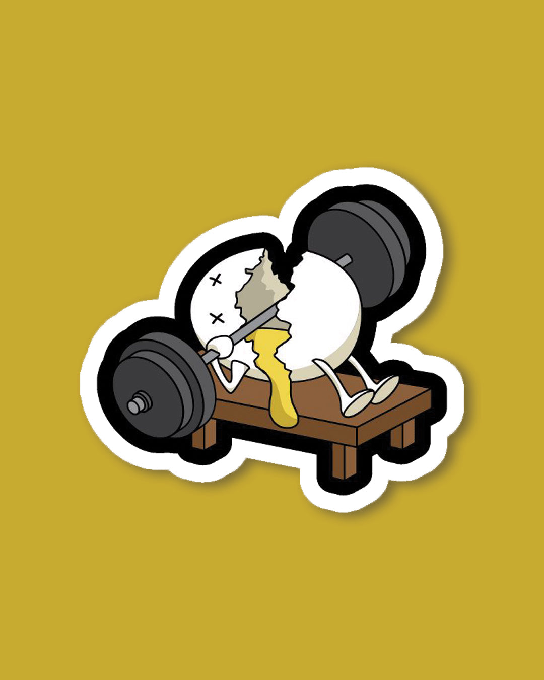 Egg-xhausted Sticker